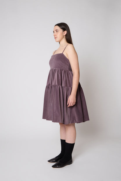 Eloise Dress in Lilla Velvet