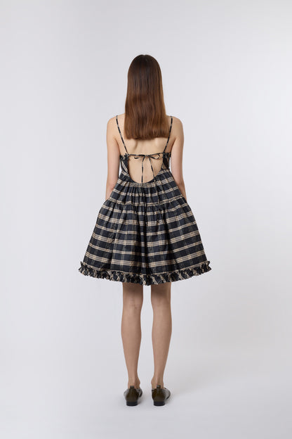 Eloise Dress in Tartan Taffeta