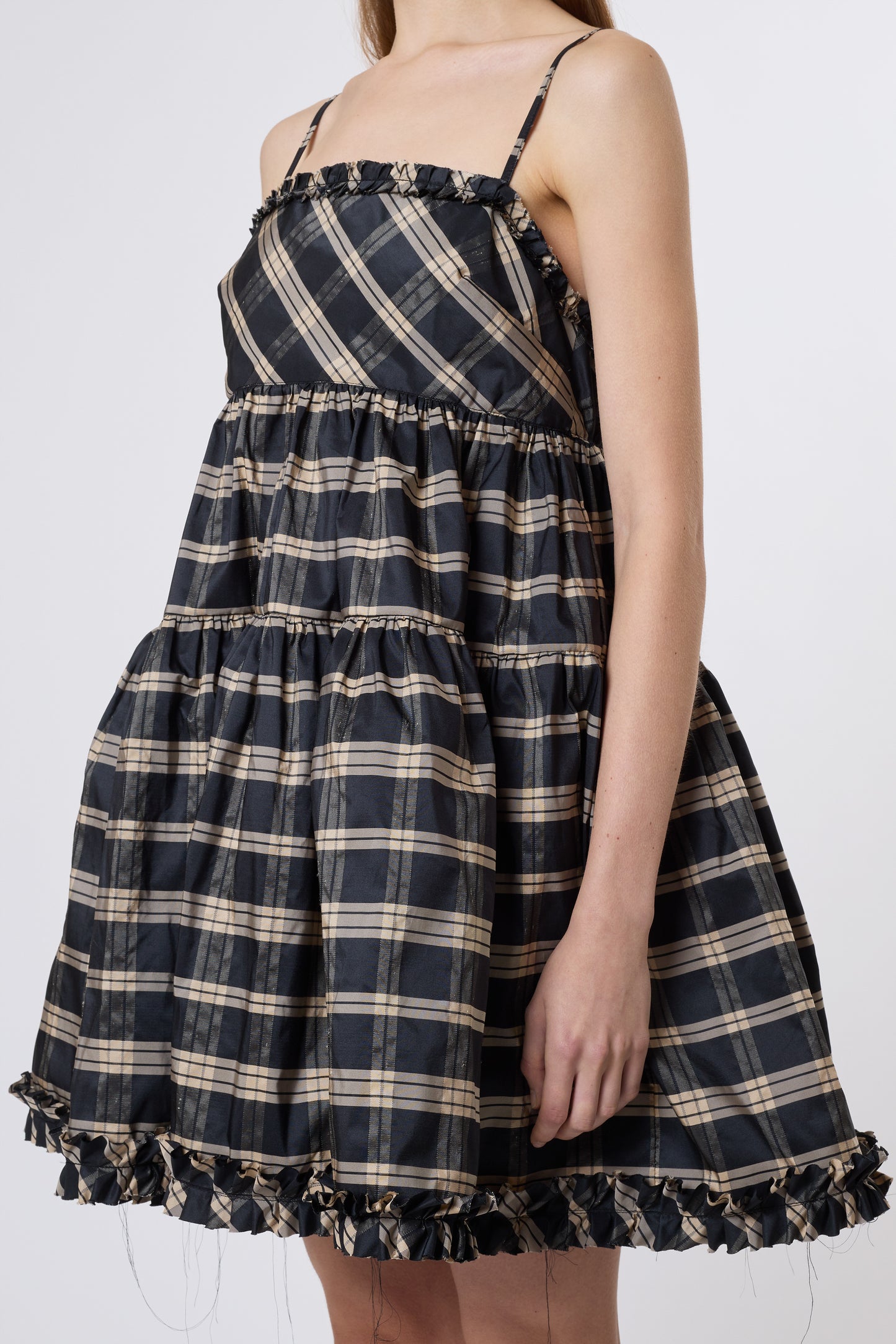 Eloise Dress in Tartan Taffeta