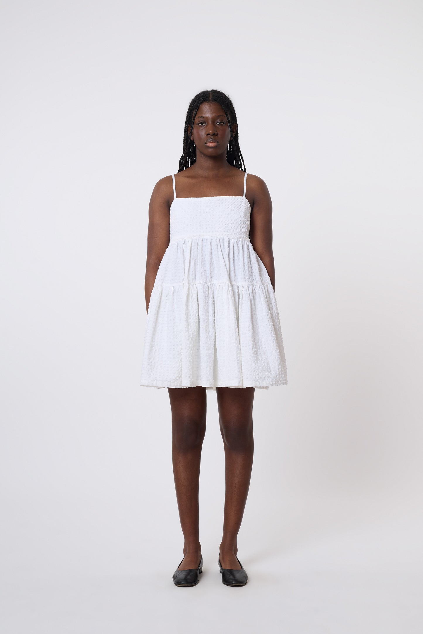 Eloise Dress in Ruched Cotton
