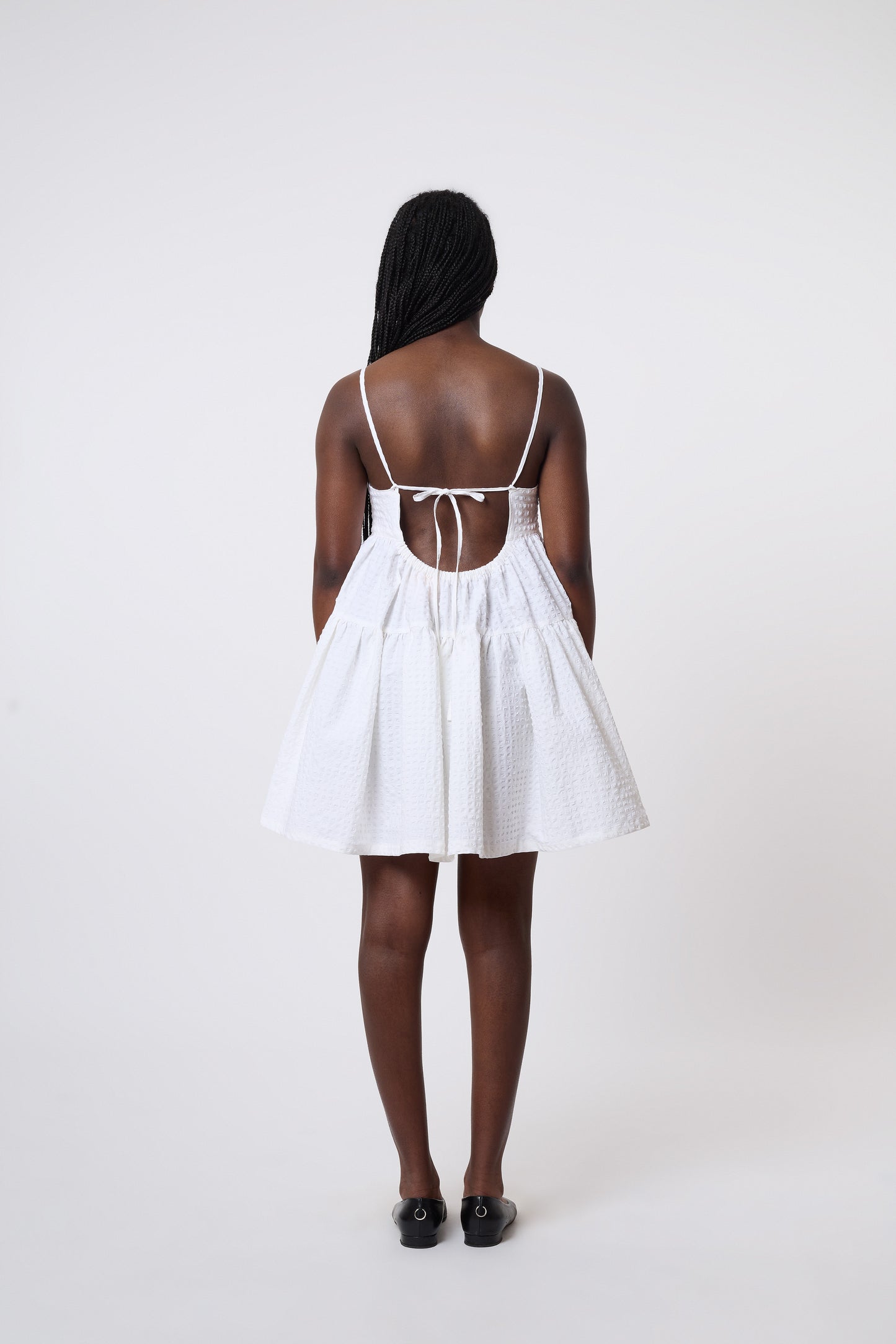 Eloise Dress in Ruched Cotton