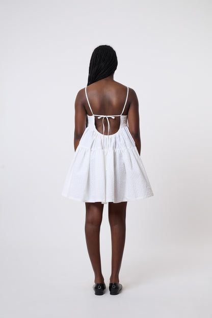 Eloise Dress in Ruched Cotton