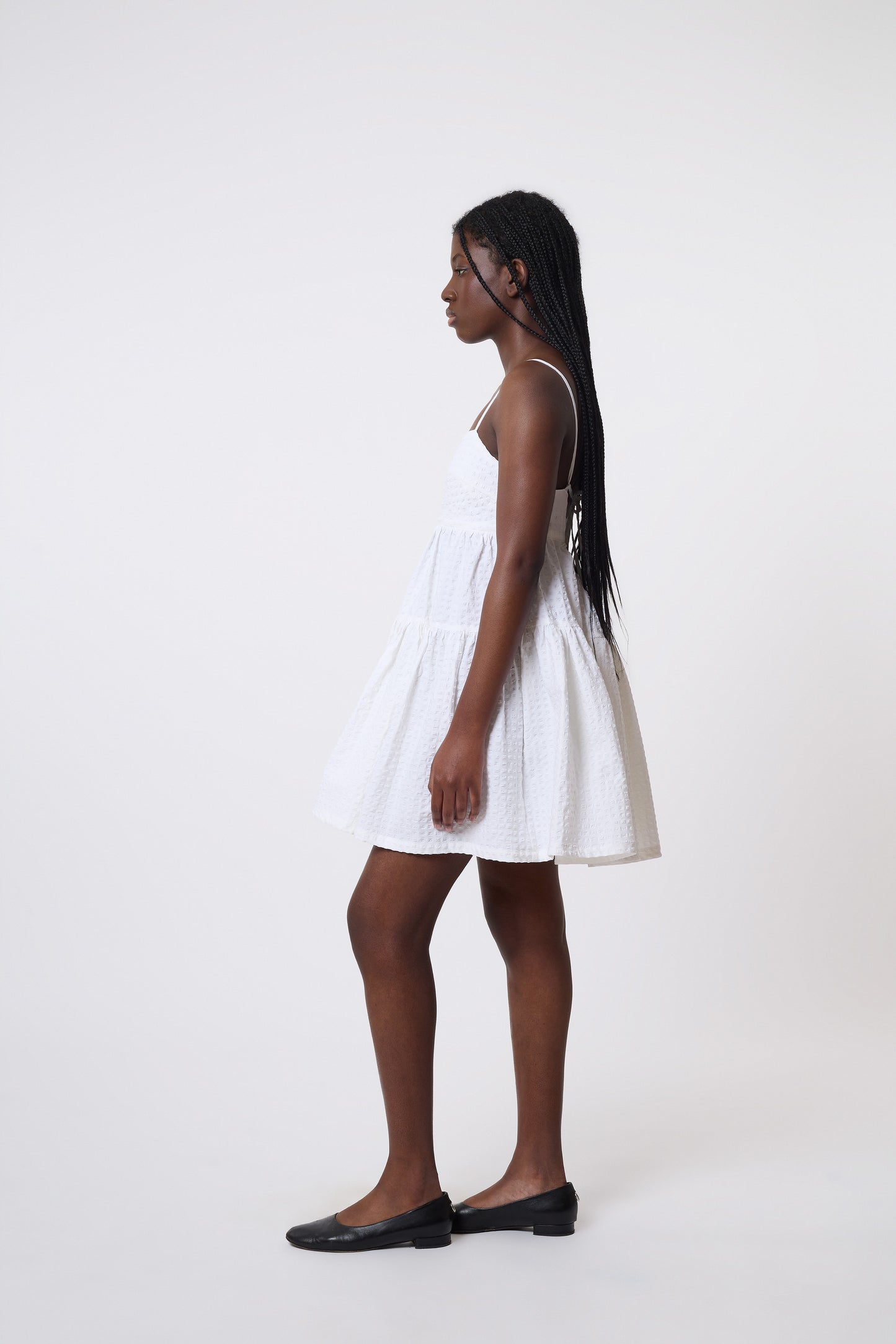 Eloise Dress in Ruched Cotton