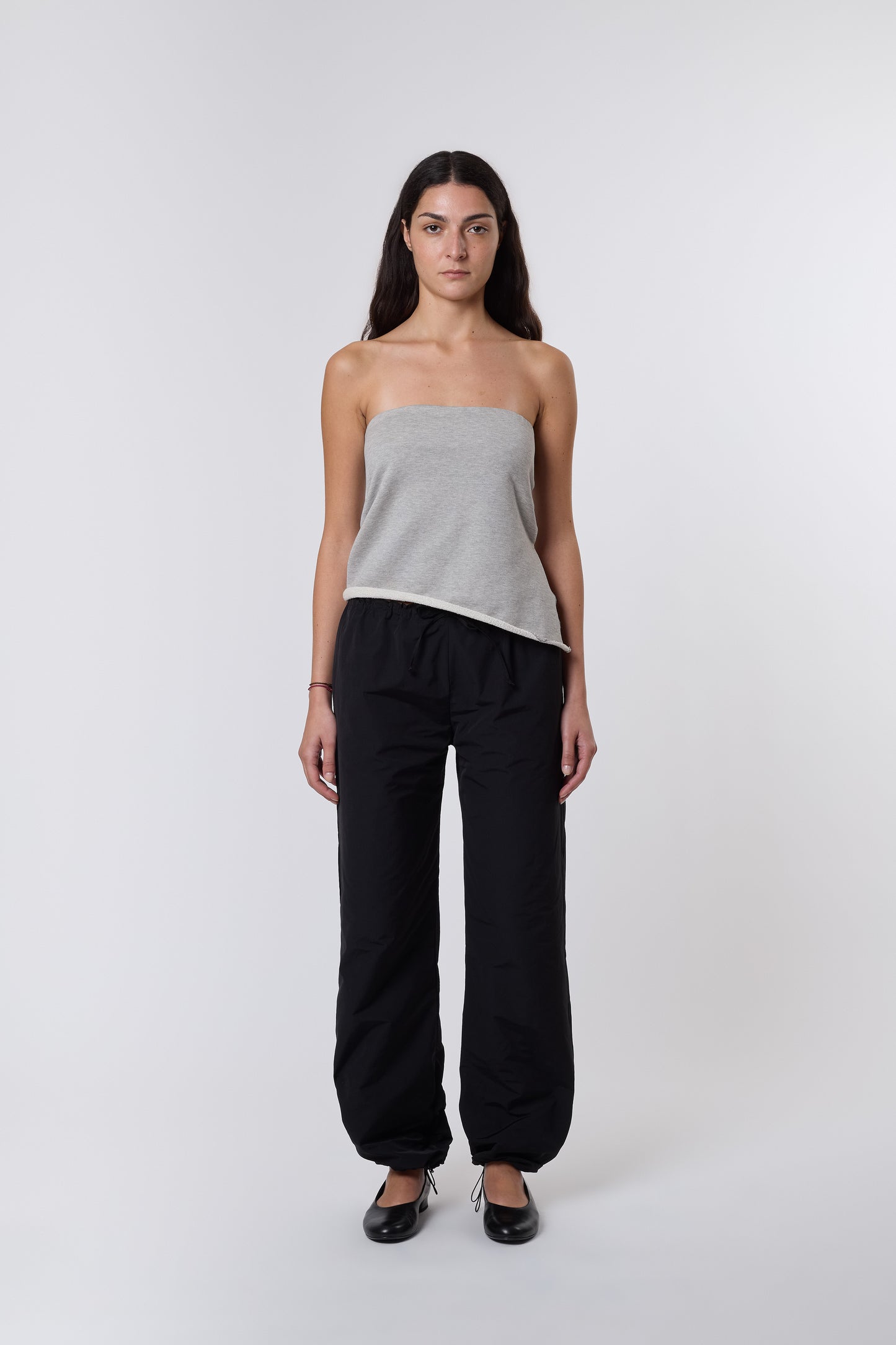 Emile Trousers in Black Nylon
