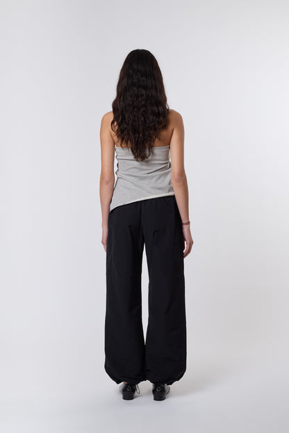 Emile Trousers in Black Nylon