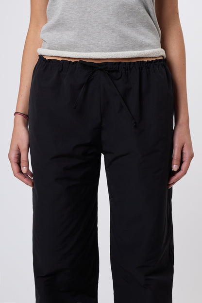 Emile Trousers in Black Nylon