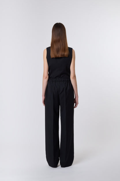Emile Trousers in Black Wool