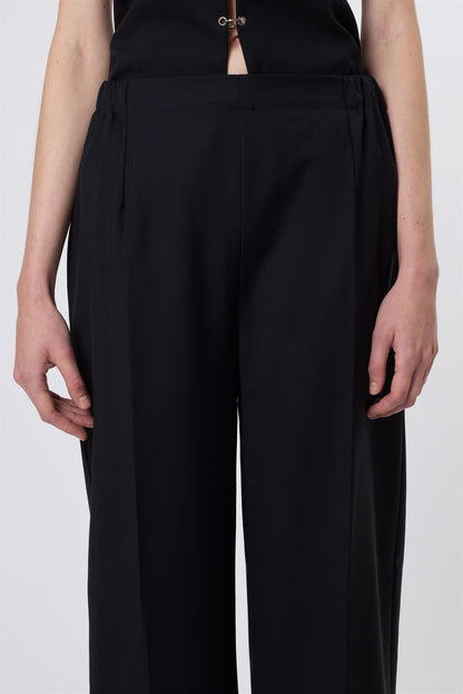 Emile Trousers in Black Wool