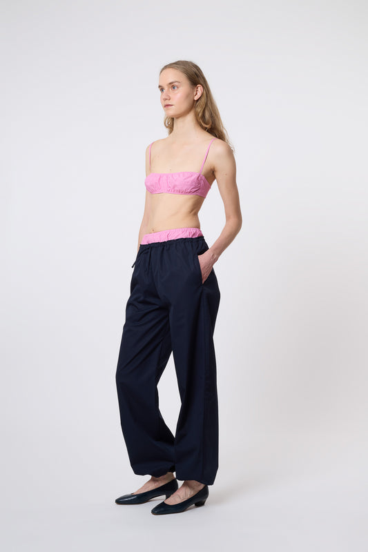 Emile Trousers in Blue Cotton