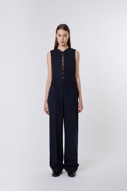 Emile Trousers in Blue Wool