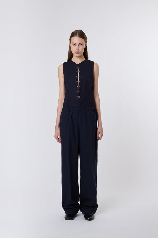 Emile Trousers in Blue Wool