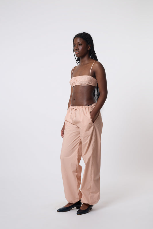 Emile Trousers in Coral Cotton