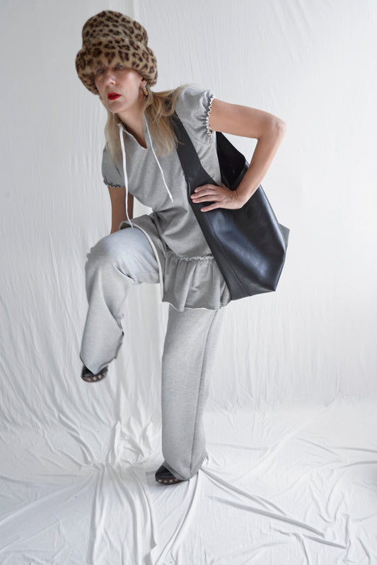 Bebe Dress in Grey Jersey
