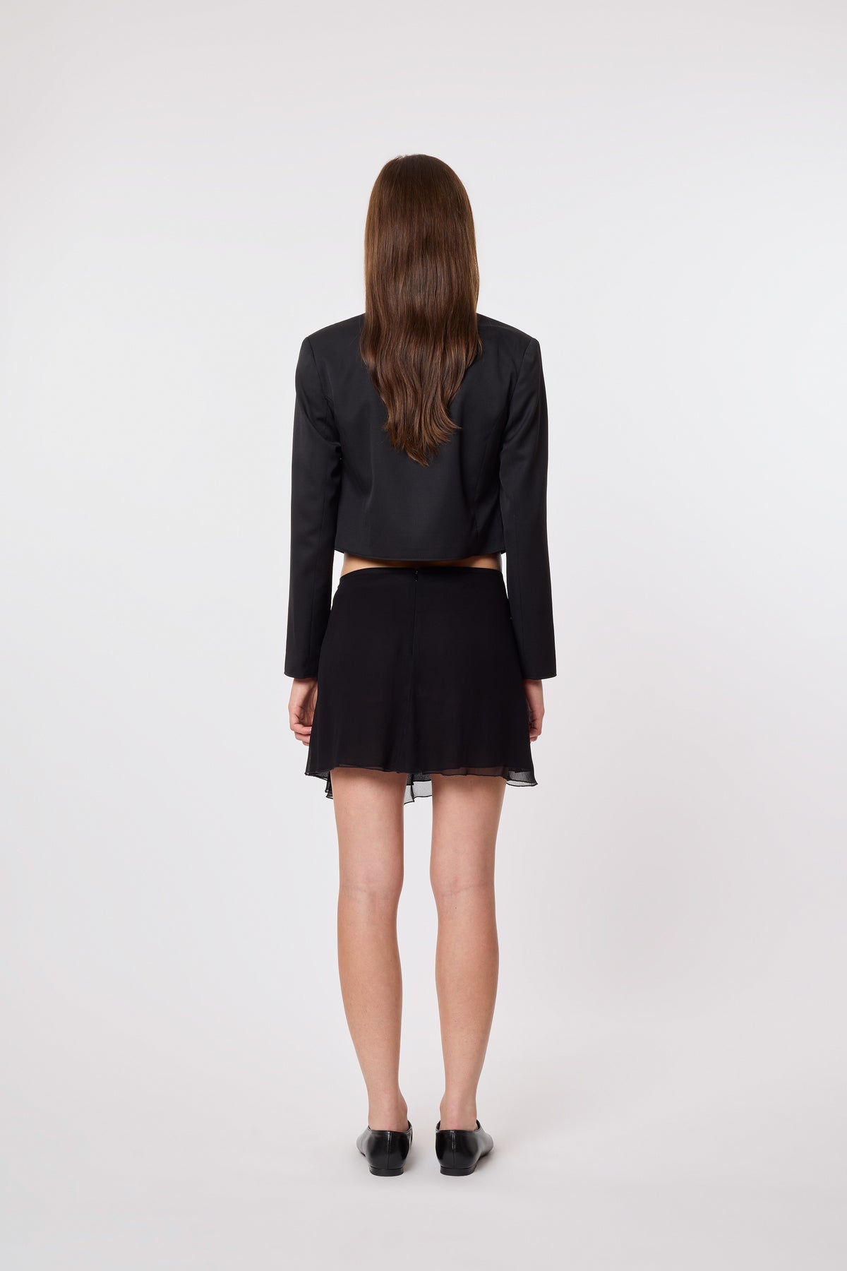 Sasha Skirt in Black Crepe
