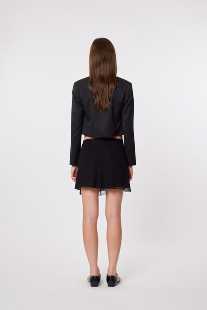 Sasha Skirt in Black Crepe
