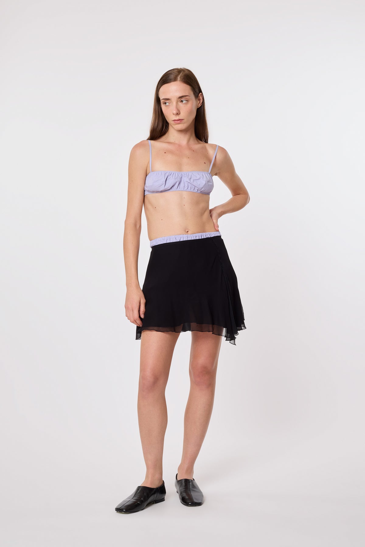 Sasha Skirt in Black Crepe