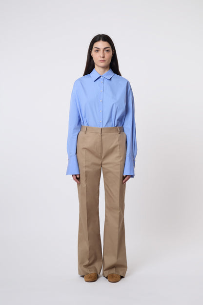 Gaspard Trousers in Beige Cotton