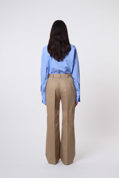 Gaspard Trousers in Beige Cotton