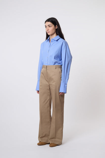 Gaspard Trousers in Beige Cotton