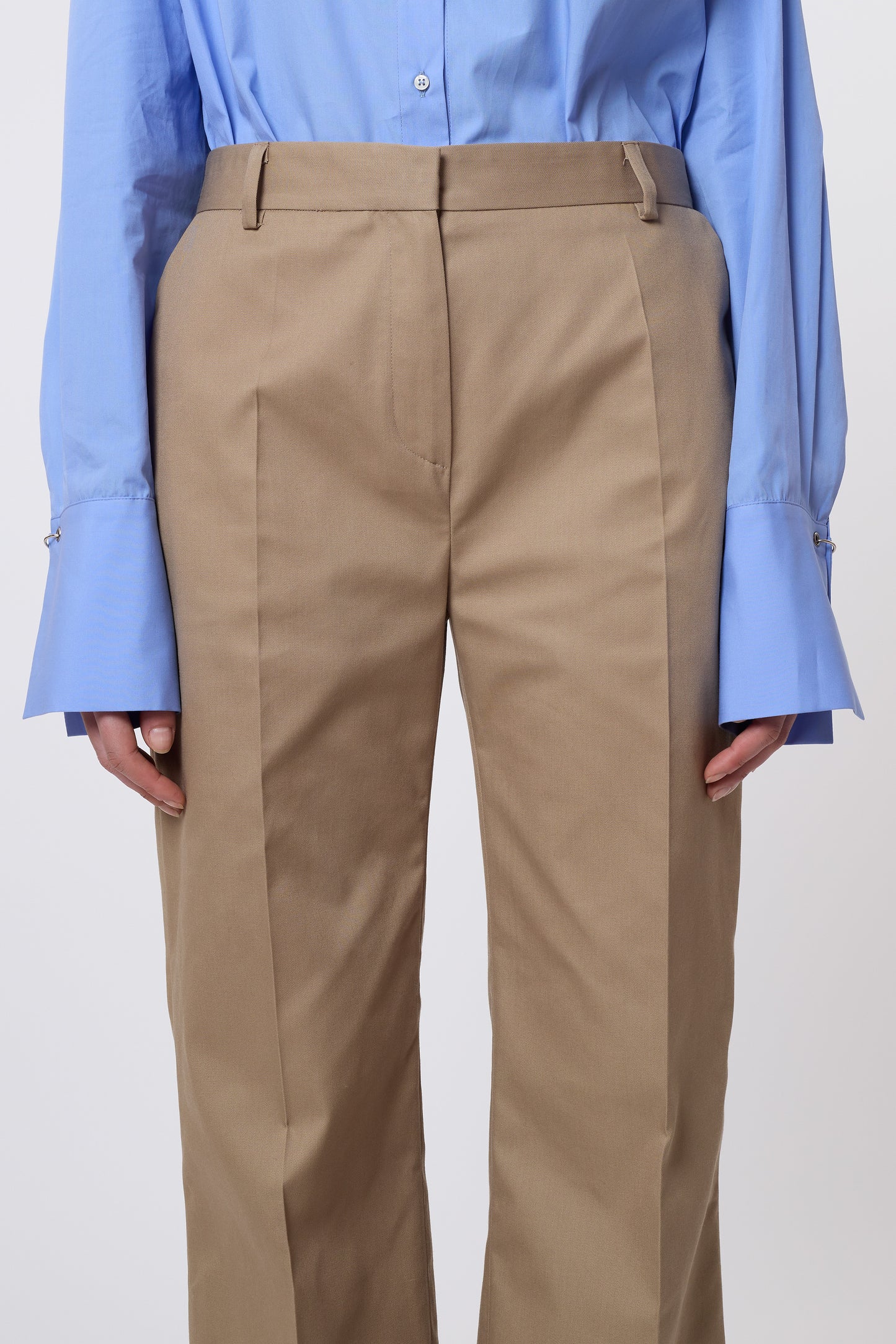 Gaspard Trousers in Beige Cotton