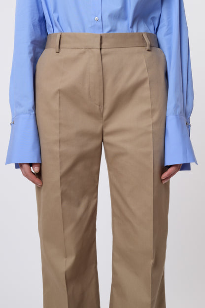 Gaspard Trousers in Beige Cotton