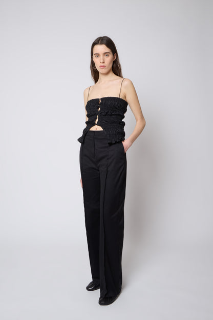 Gaspard Trousers in Black Cotton