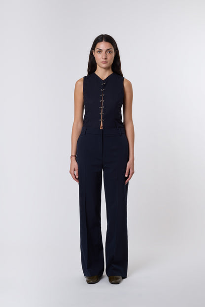Gaspard Trousers in Blue Wool