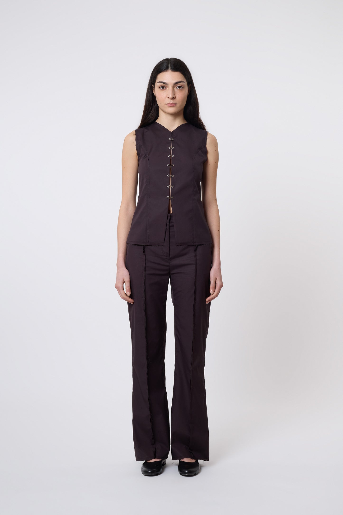 Gaspard Trousers in Brown Cotton