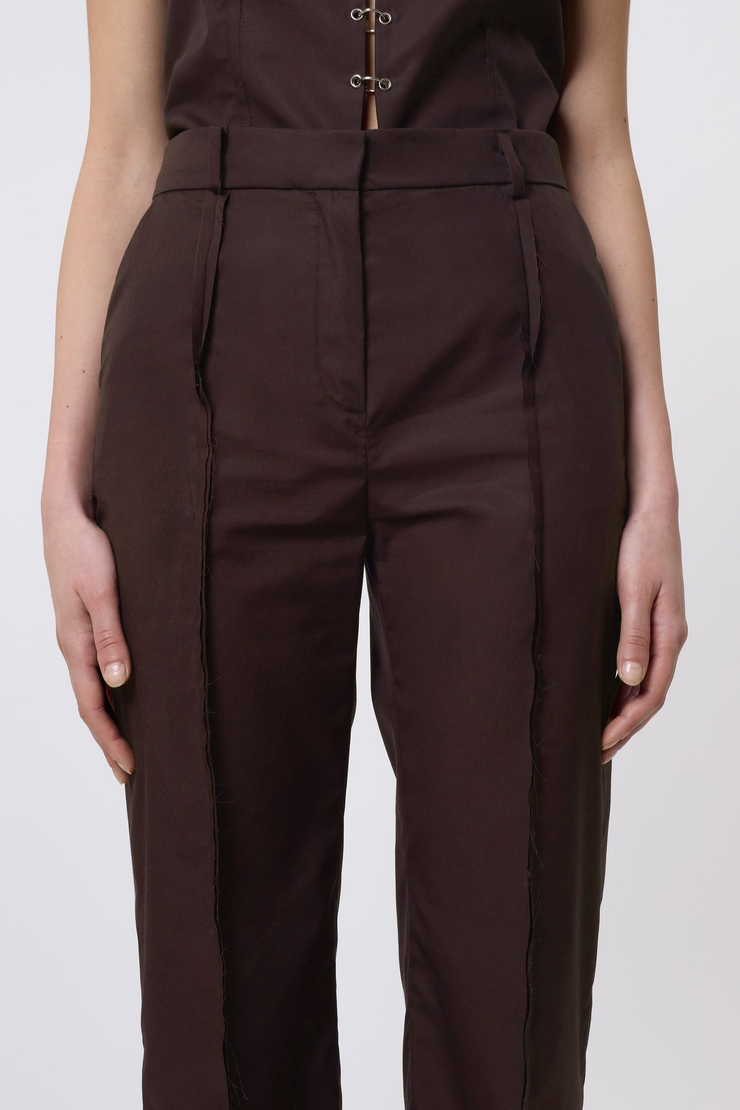 Gaspard Trousers in Brown Cotton