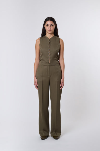 Gaspard Trousers in Olive Wool