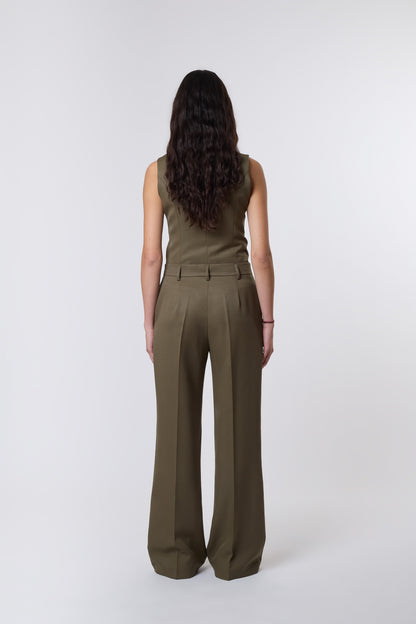 Gaspard Trousers in Olive Wool