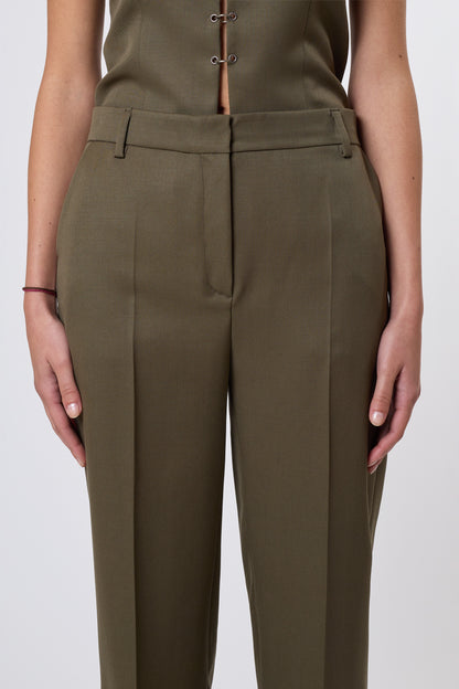 Gaspard Trousers in Olive Wool