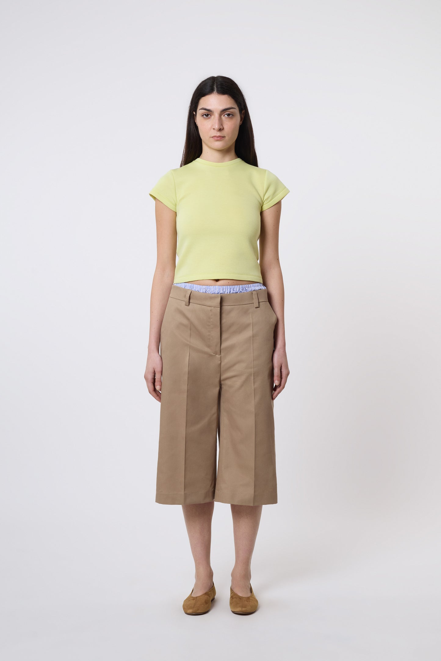 Hugi Bermuda in Beige Cotton