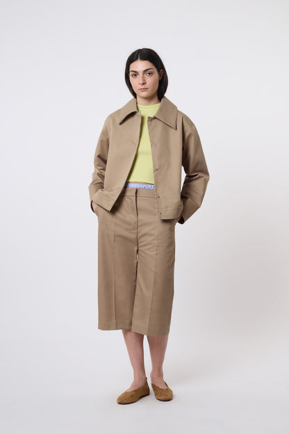 Hugi Bermuda in Beige Cotton