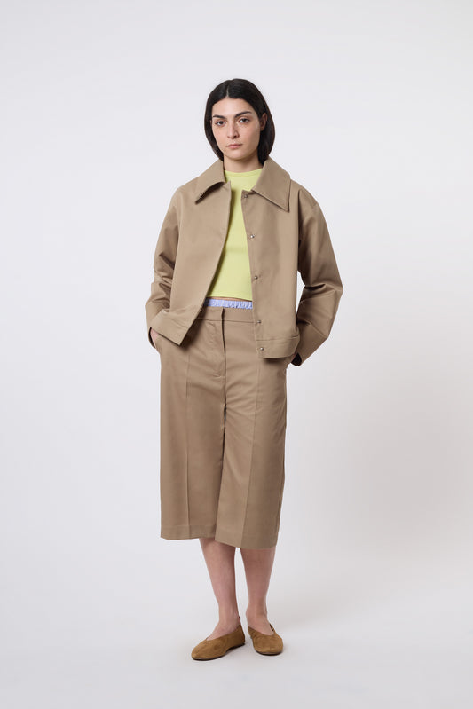 Hugi Bermuda in Beige Cotton