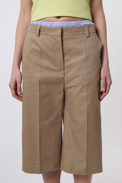 Hugi Bermuda in Beige Cotton