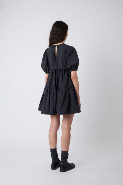 Isabelle Dress in Black Nylon - Archive