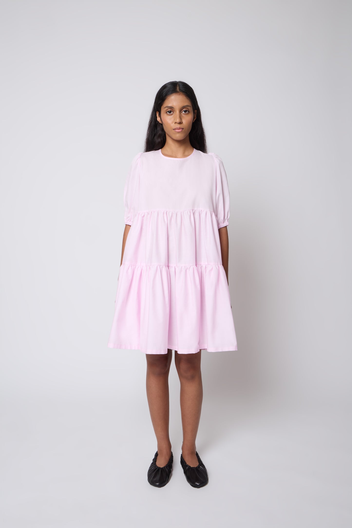 Isabelle Dress in Pink Cotton - Archive
