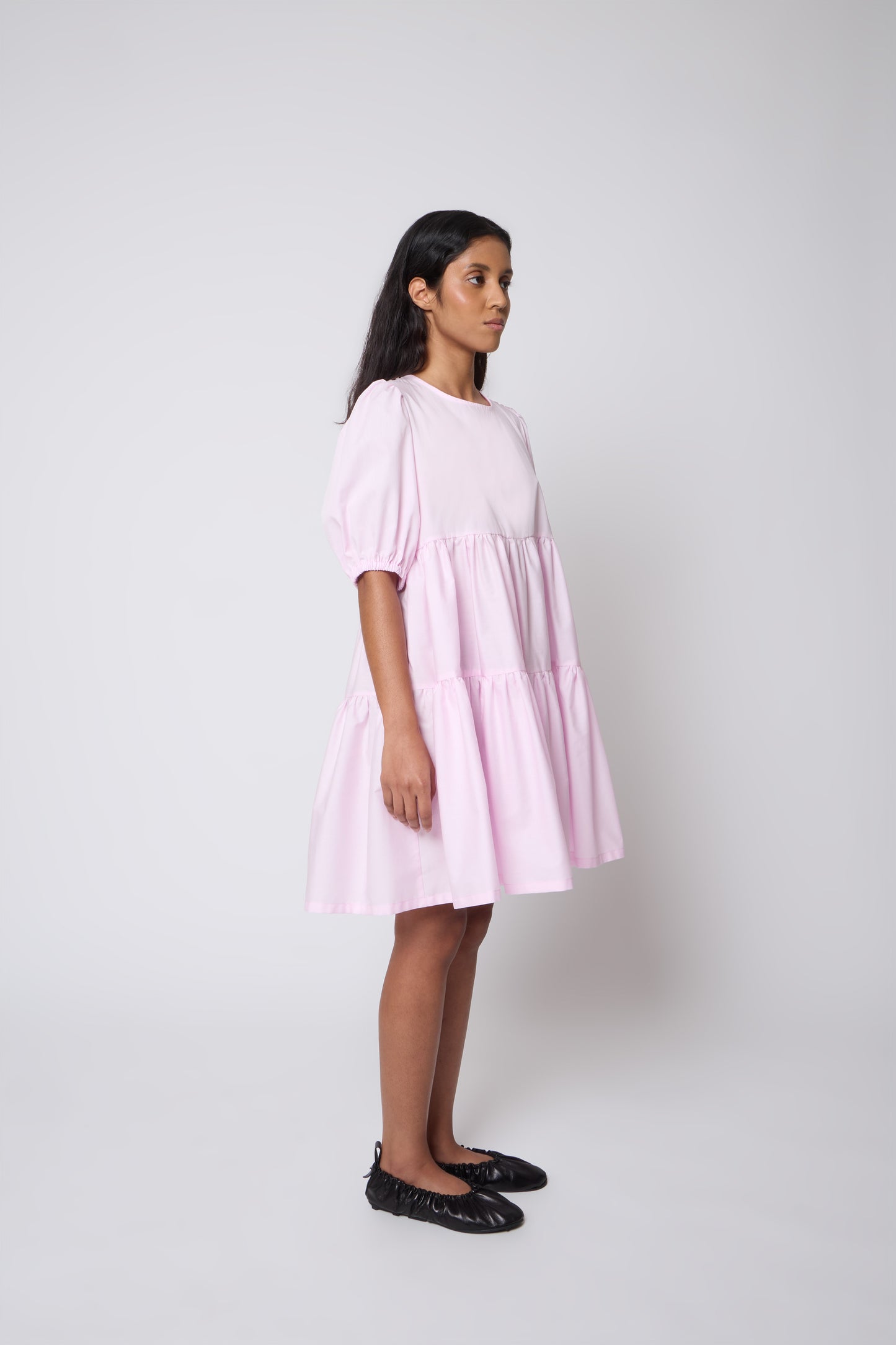 Isabelle Dress in Pink Cotton - Archive