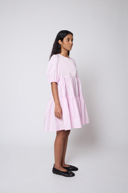 Isabelle Dress in Pink Cotton - Archive