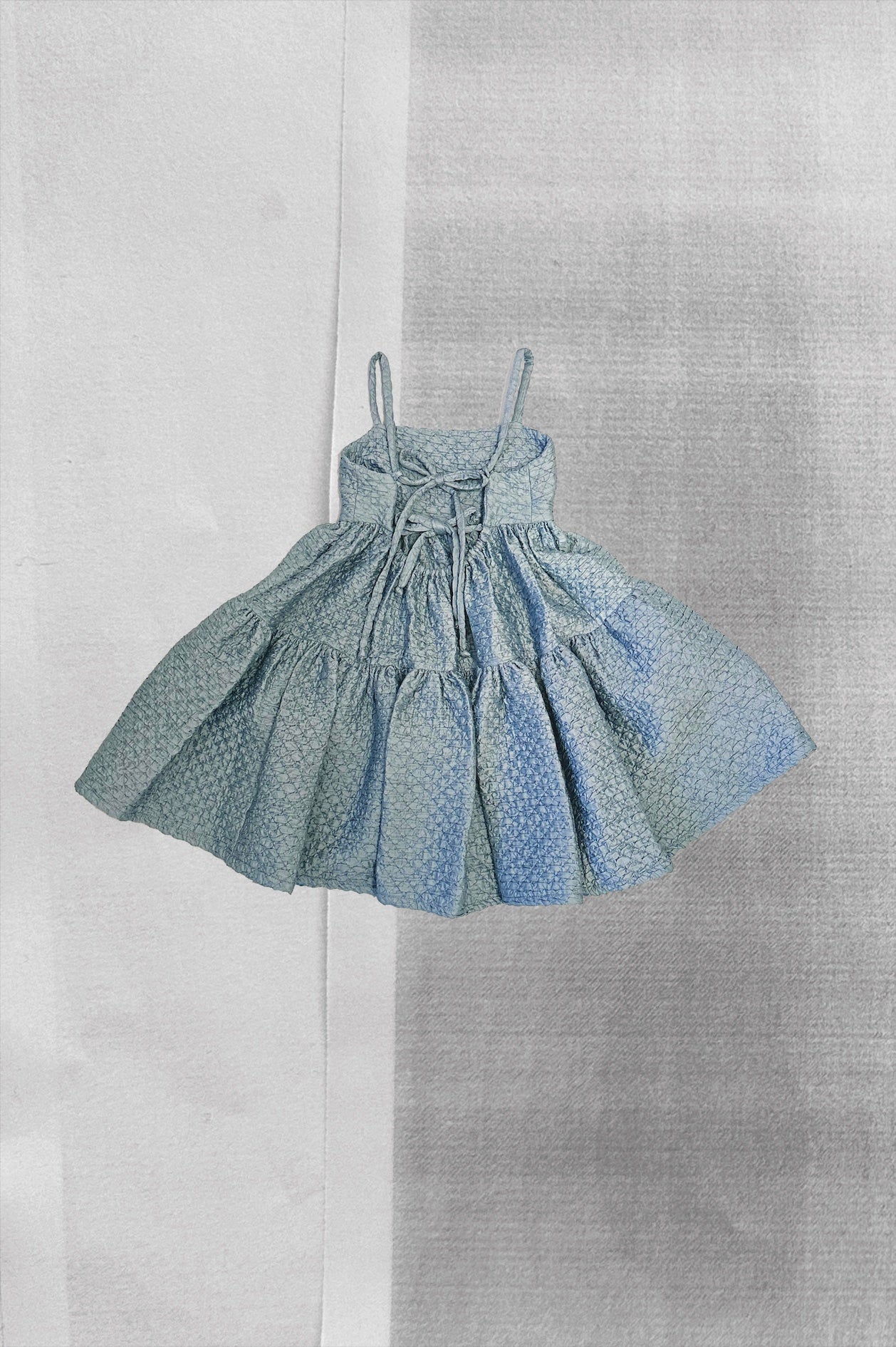 Eloise Dress in Azure Matelassè - Archive