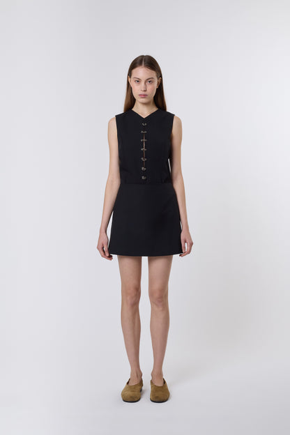 Lea Skirt in Black Wool