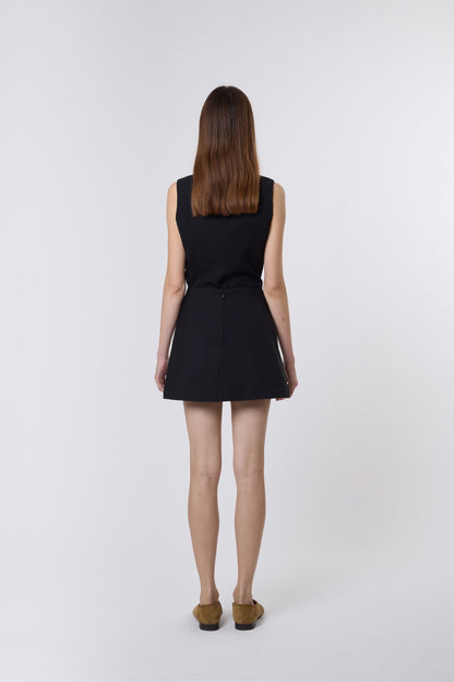 Lea Skirt in Black Wool