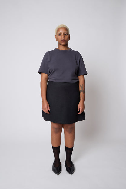 Lea Skirt in Black Wool
