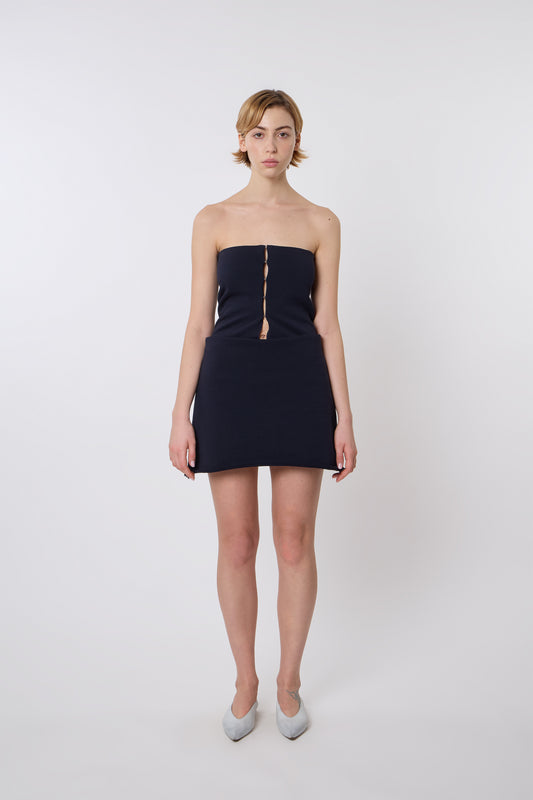 Lea Skirt in Blue Jersey