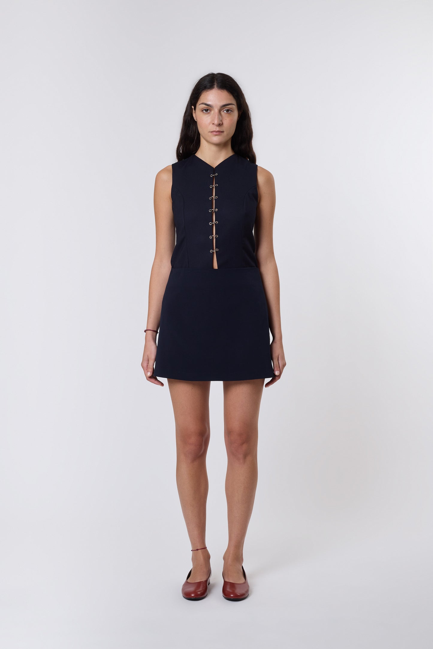 Lea Skirt in Blue Wool