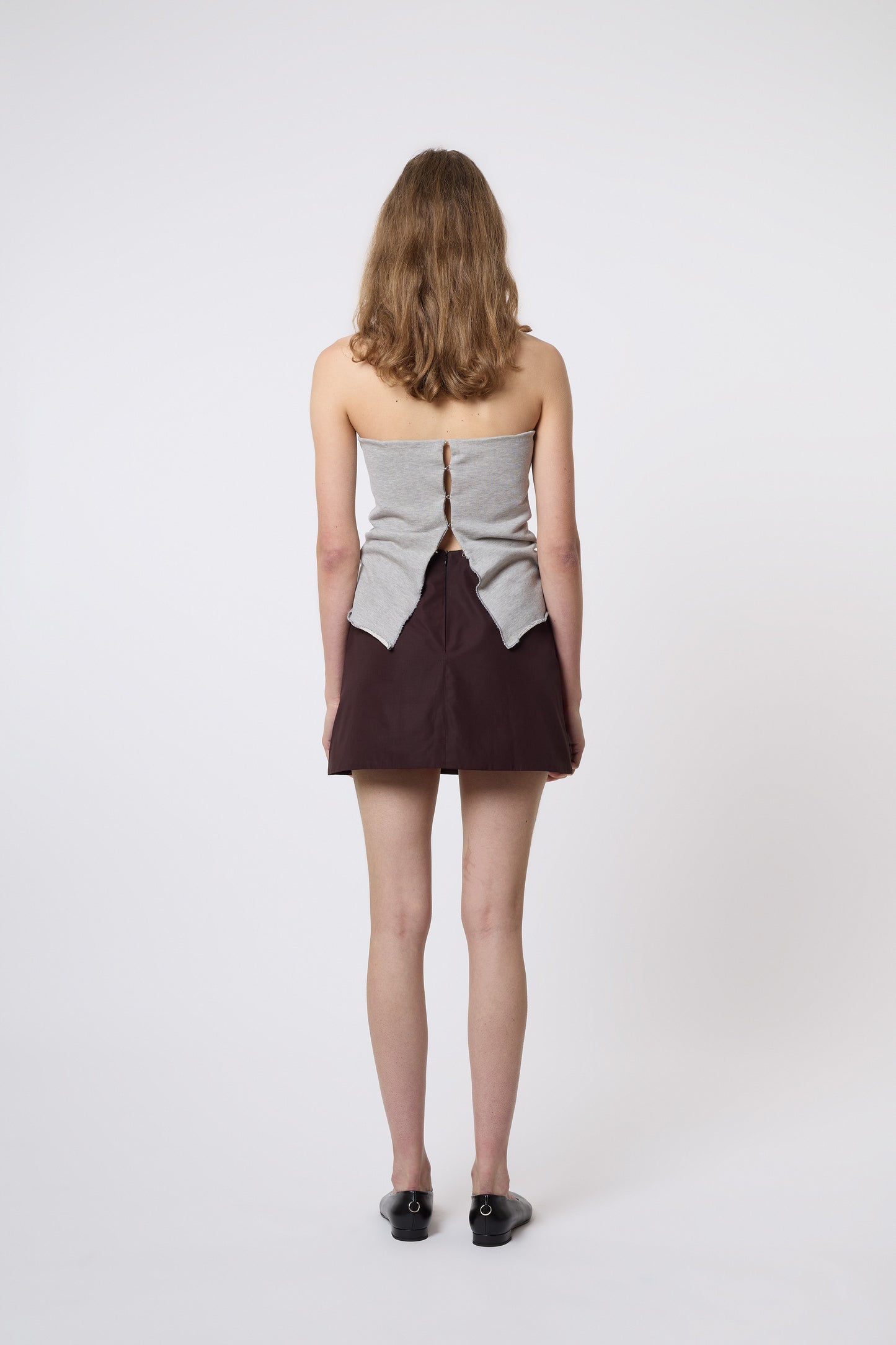 Lea Skirt in Brown Cotton