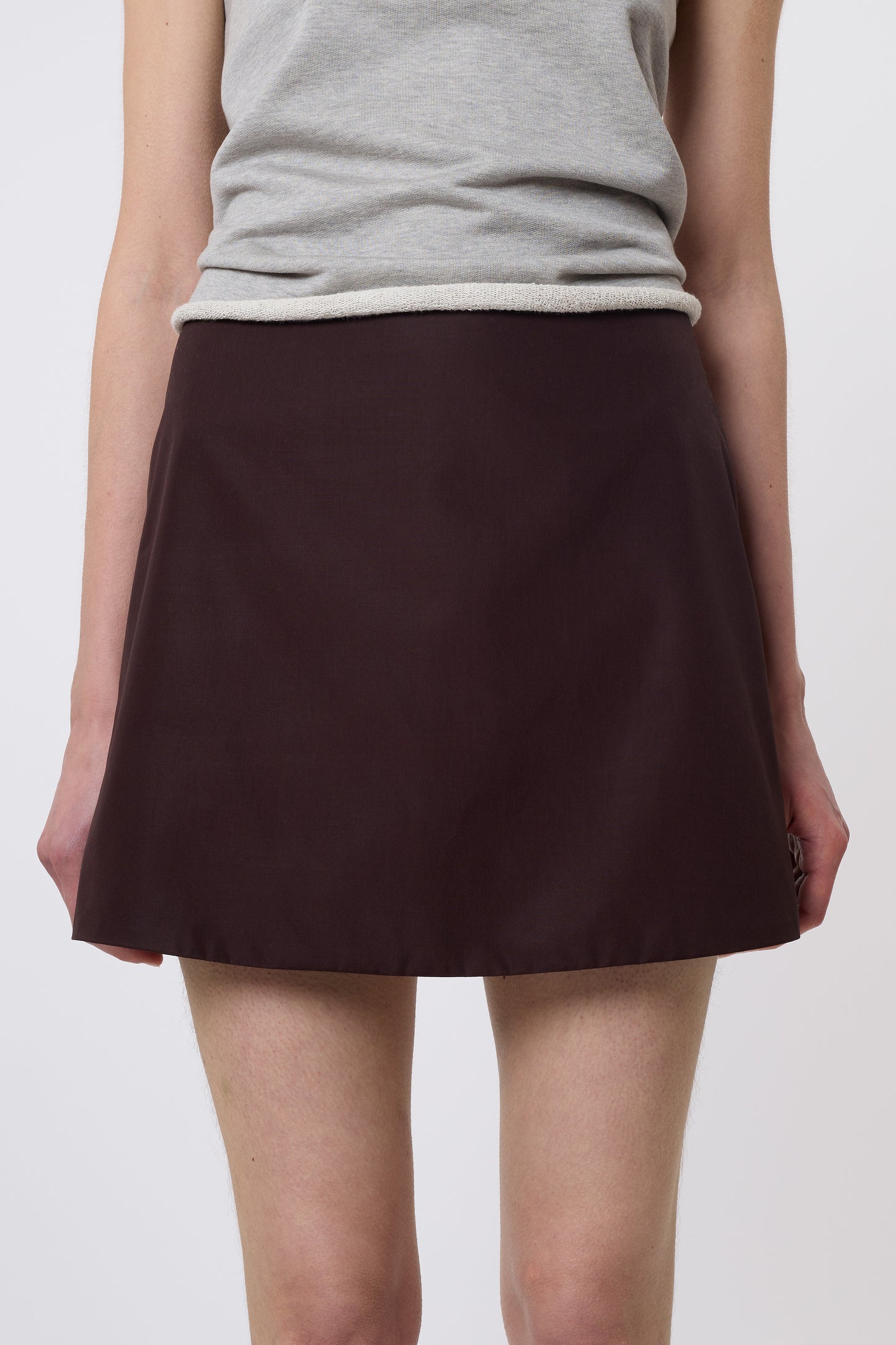 Lea Skirt in Brown Cotton