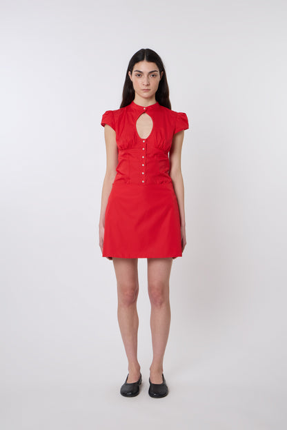 Lea Skirt in Red Cotton