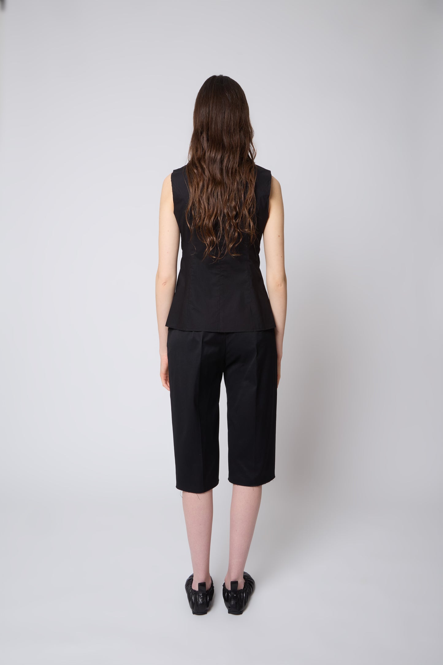 Macondo Vest in Black Cotton